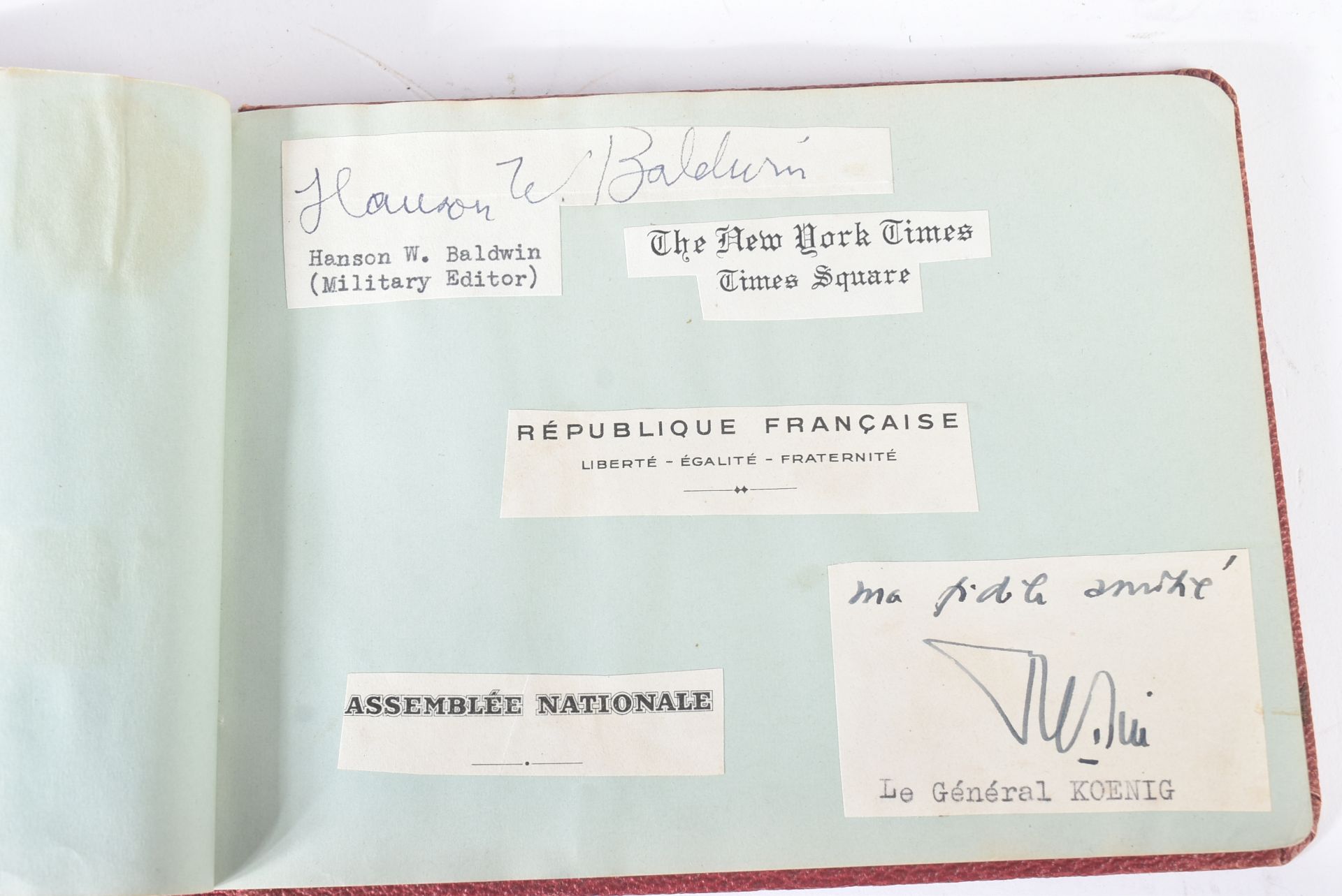 AUTOGRAPH ALBUM INCLUDING LETTER FROM DWIGHT EISENHOWER - Image 9 of 9