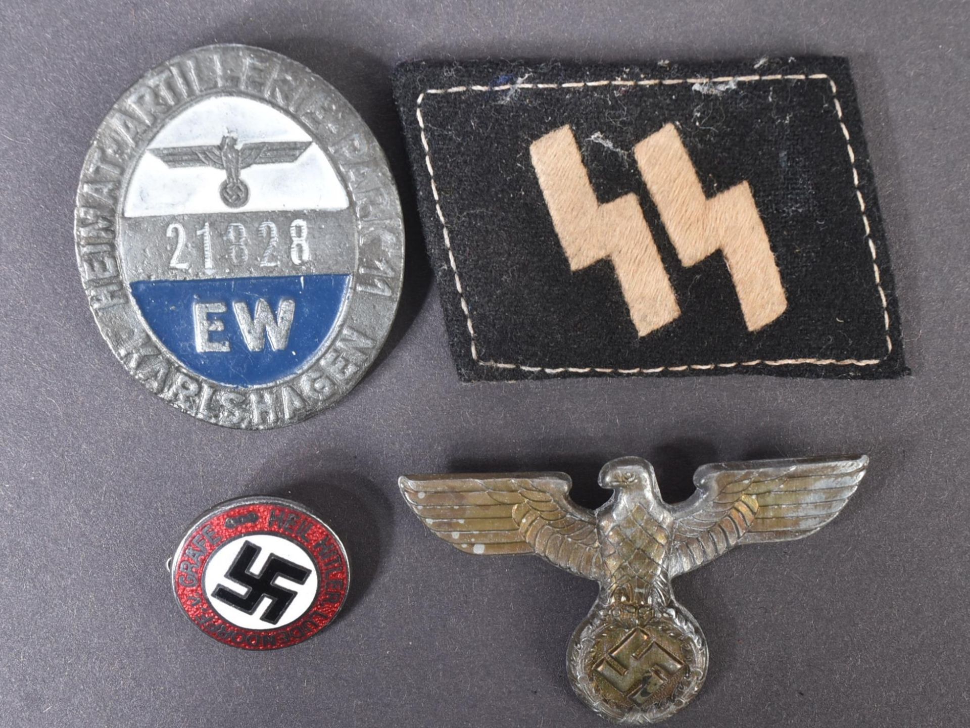 COLLECTION OF ASSORTED GERMAN THIRD REICH BADGES & PATCHES