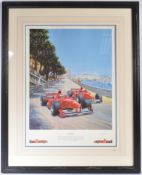 FORMULA 1 RACING - TONY SMITH - VIVA FERRARI - SIGNED PRINT