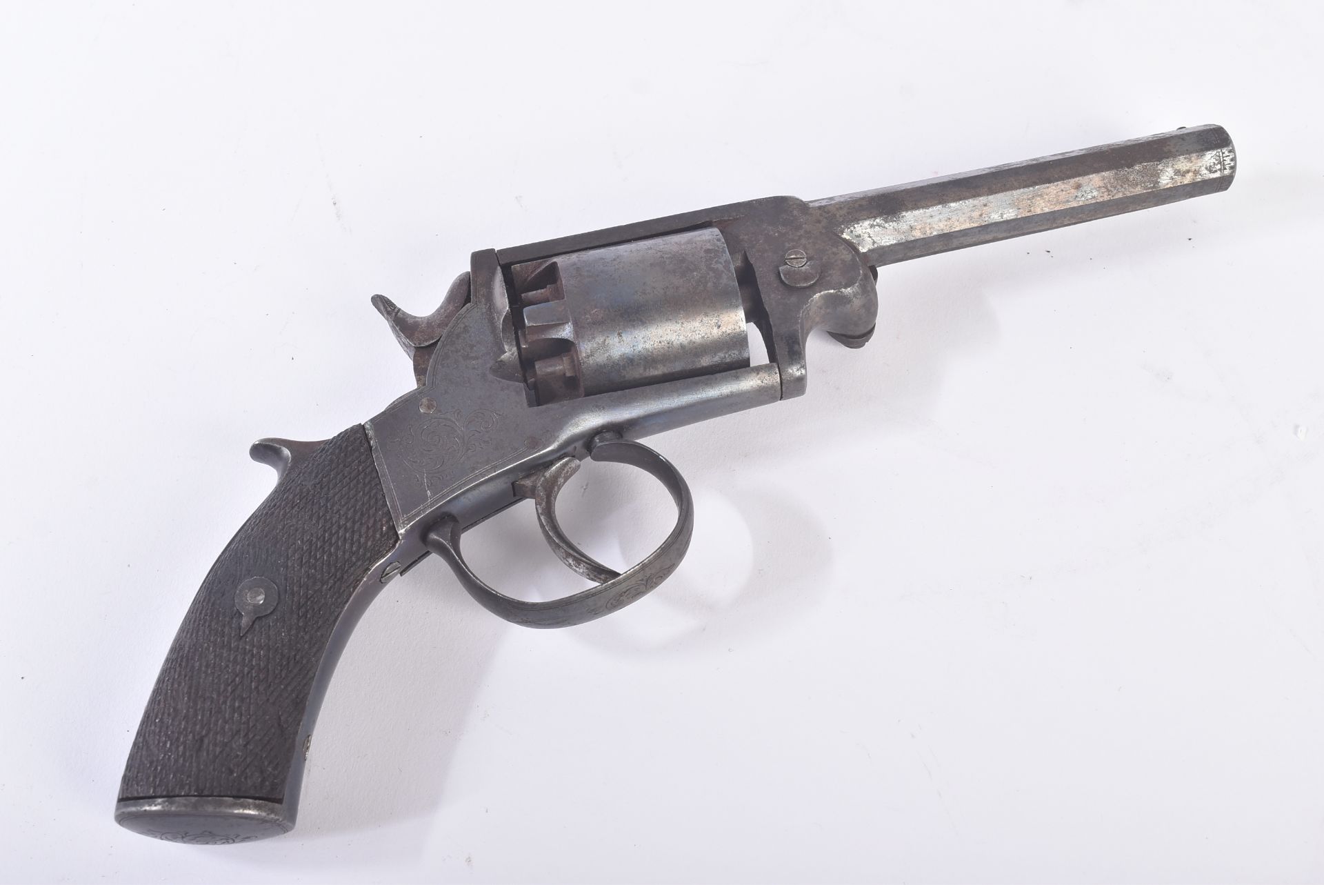 19TH CENTURY J. MACQUIRE OF LONDON SIX-SHOT REVOLVER PISTOL - Image 5 of 9