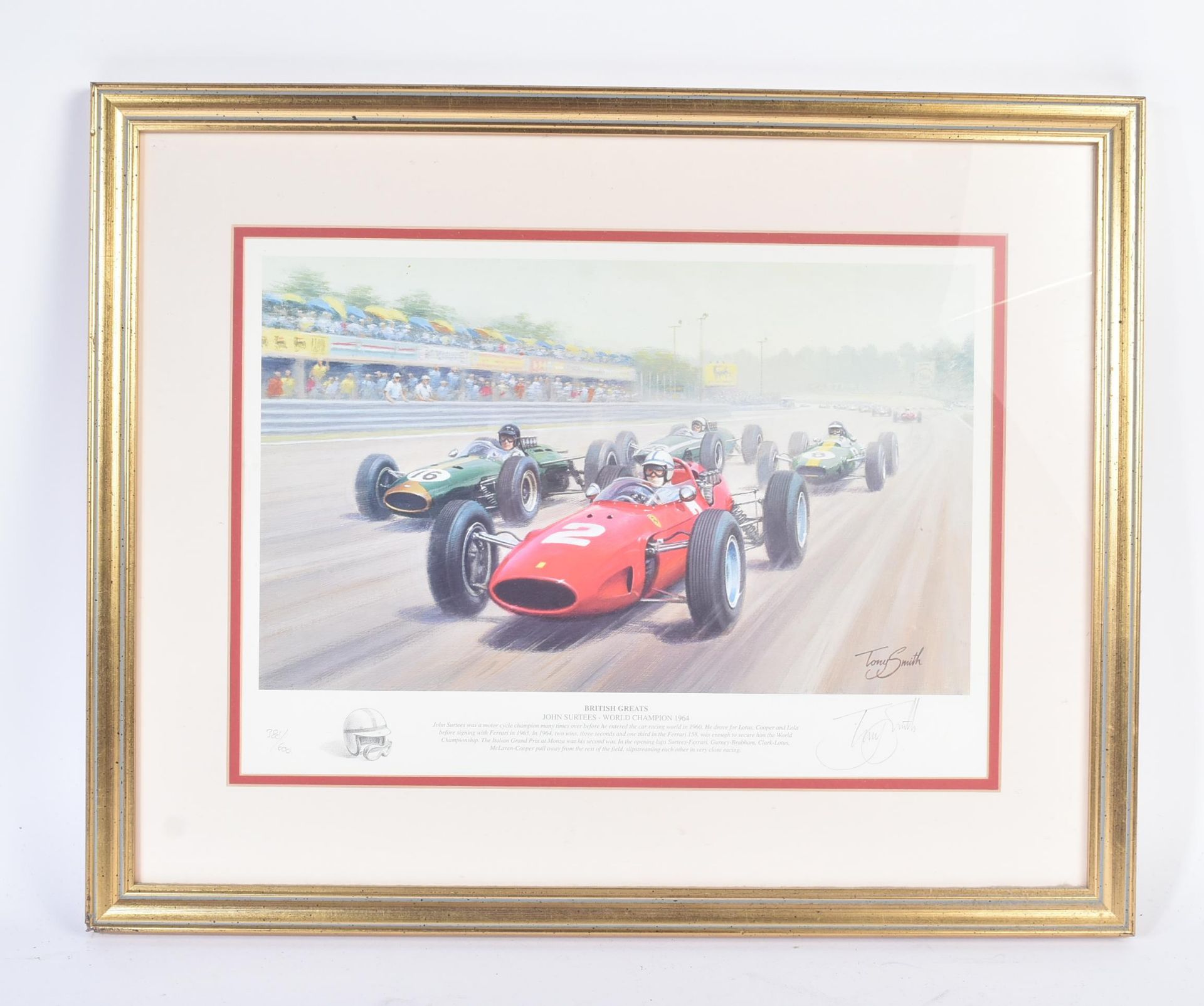 FORMULA 1 RACING - TONY SMITH - BRITISH GREATS - SIGNED PRINT - Image 2 of 5