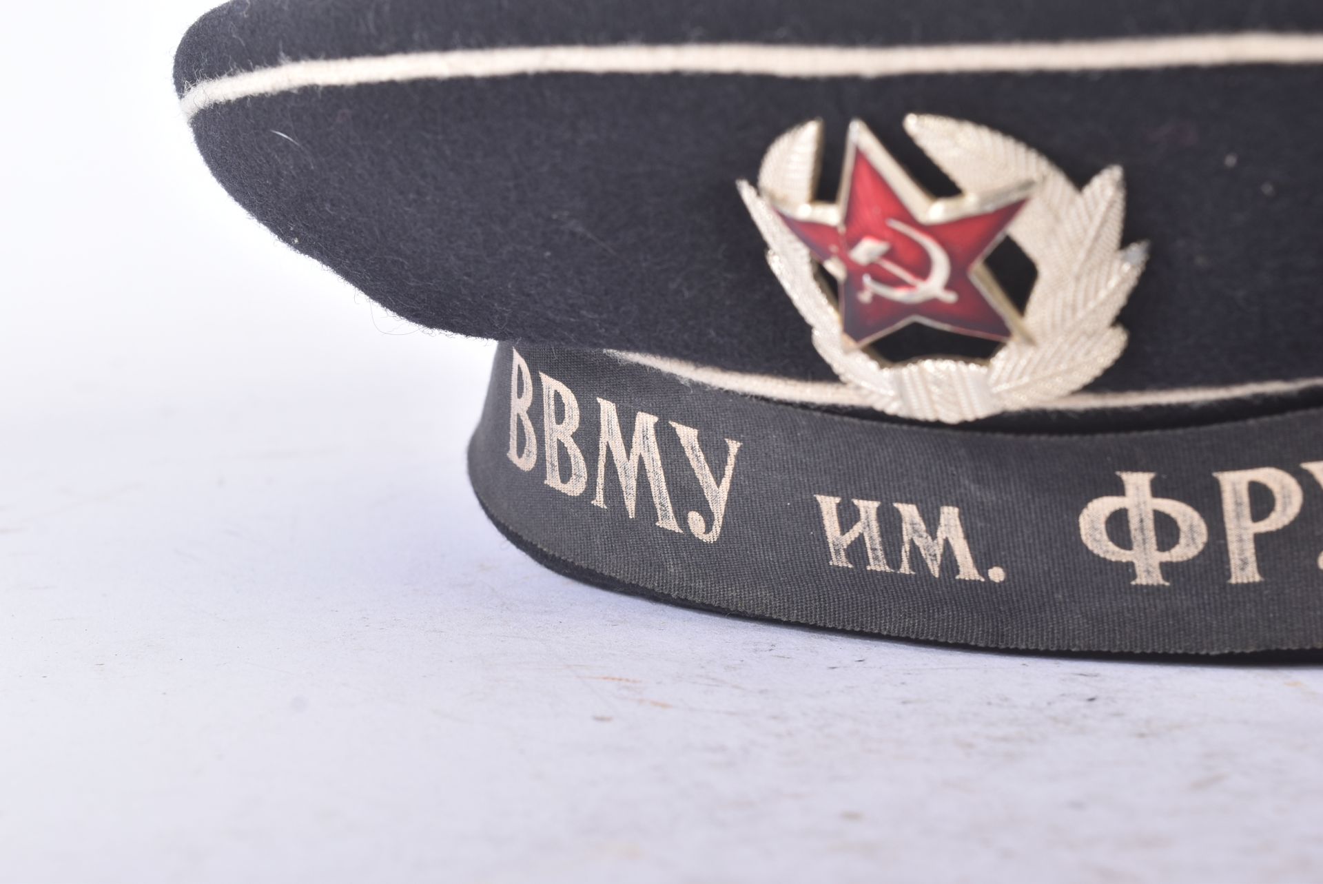 VINTAGE RUSSIAN SOVIET NAVAL CAP - LENINGRAD HIGHER NAVAL ACADEMY - Image 4 of 5