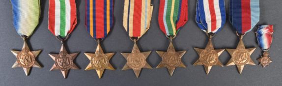 COLLECTION OF SECOND WORLD WAR BRITISH MEDAL STARS