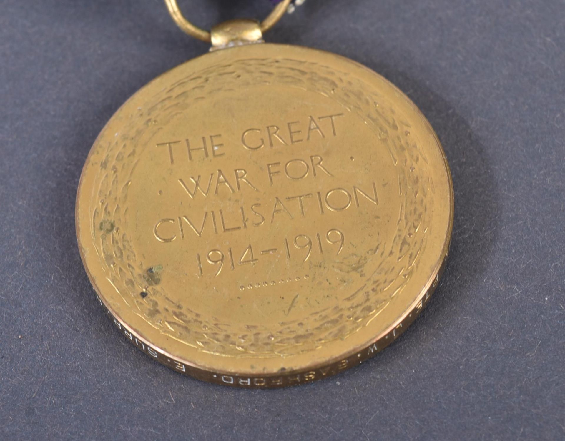 WWI FIRST WORLD WAR MEDAL GROUP - EAST SURREY REGIMENT - Bild 6 aus 6