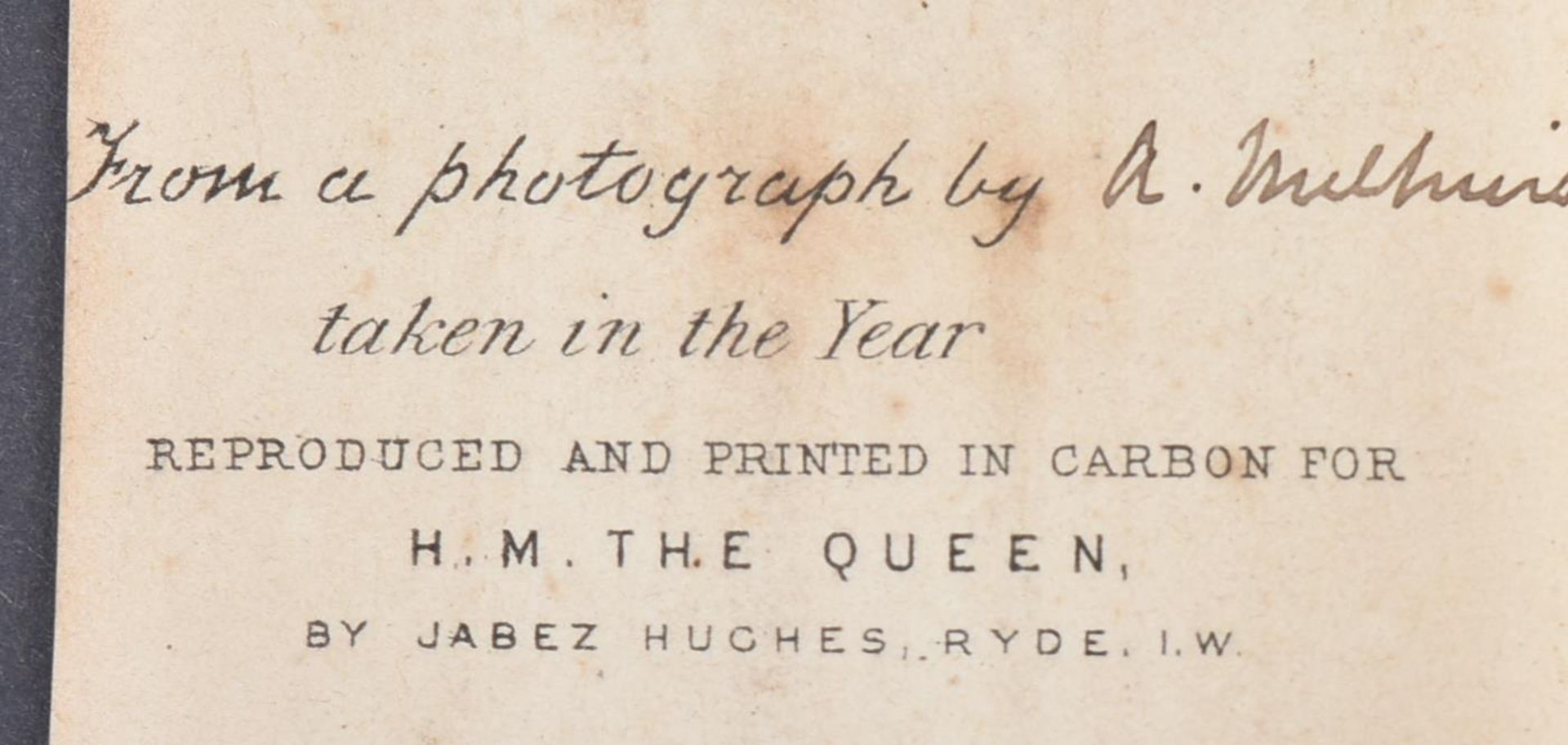 HM QUEEN VICTORIA (1819-1910 - SCARCE AUTOGRAPHED CABINET PHOTO - Bild 5 aus 5