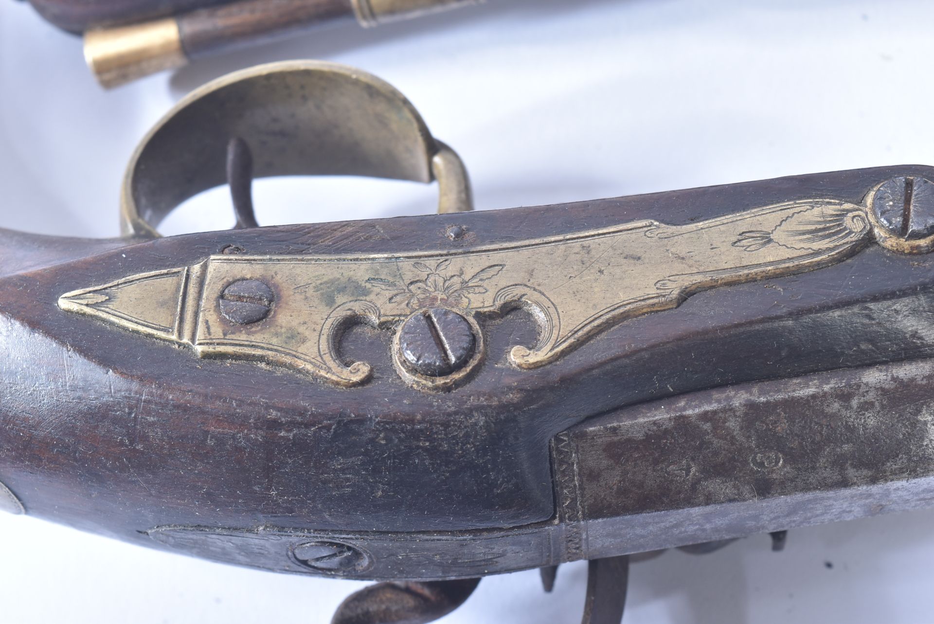 PAIR OF LATE 18TH CENTURY JOHN PROBIN FLINT LOCK PISTOLS - Image 7 of 14