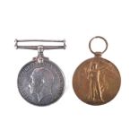 WWI FIRST WORLD WAR MEDAL DUO - GLOUCESTERSHIRE REGIMENT
