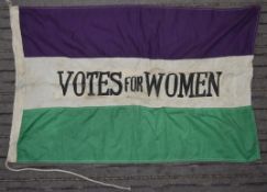 SUFFRAGETTE INTEREST - ' VOTES FOR WOMEN ' FLAG