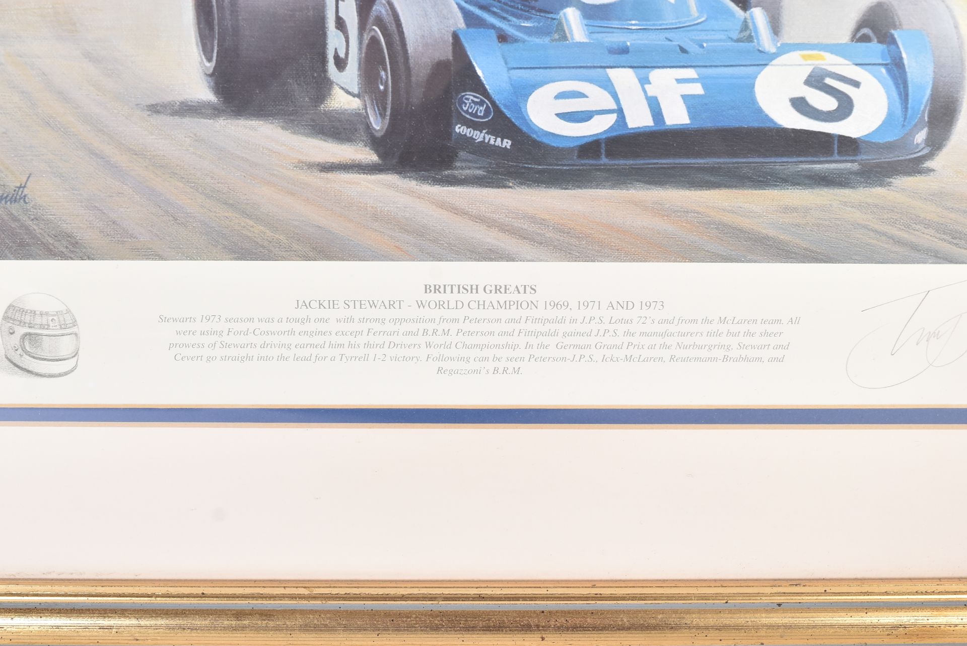 FORMULA 1 RACING - TONY SMITH - BRITISH GREATS - SIGNED PRINT - Image 4 of 6