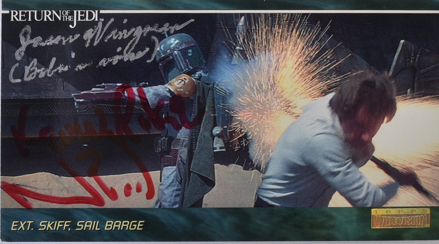 STAR WARS - MULTI-SIGNED TOPPS WIDEVISION TRADING CARD