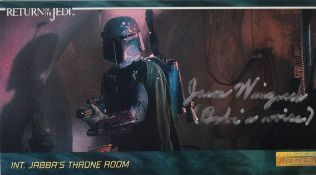 STAR WARS - BOBA FETT - SIGNED TOPPS WIDEVISION TRADING CARDS