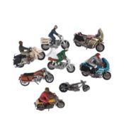 COLLECTION OF VINTAGE BRITAINS AND LESNEY DIECAST MOTORCYCLES