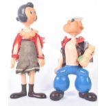 TWO VINTAGE POP EYE & OLIVE OYL FIGURINES