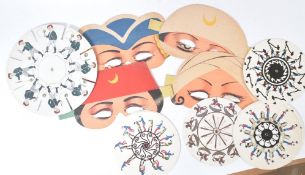 VINTAGE FANCY DRESS PAPER MASKS & ZOETROPE ANIMATION DISCS