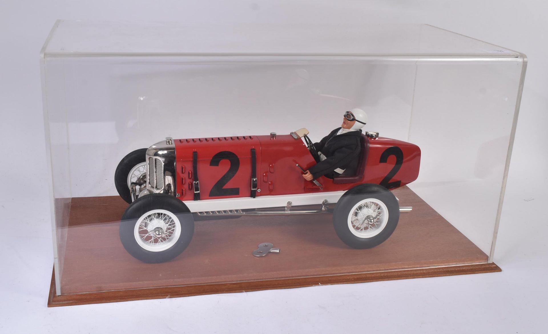 GILBOW 1/8 SCALE CLOCKWORK MODEL RACE CAR - Image 8 of 8