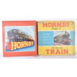 TWO VINTAGE HORNBY O GAUGE CLOCKWORK TRAINSETS