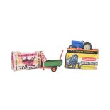 TWO VINTAGE BRITAINS MADE DIECAST MODEL TRACTOR & TRAILER