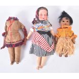 COLLECTION OF SMALL VINTAGE GERMAN BISQUE HEADED DOLLS