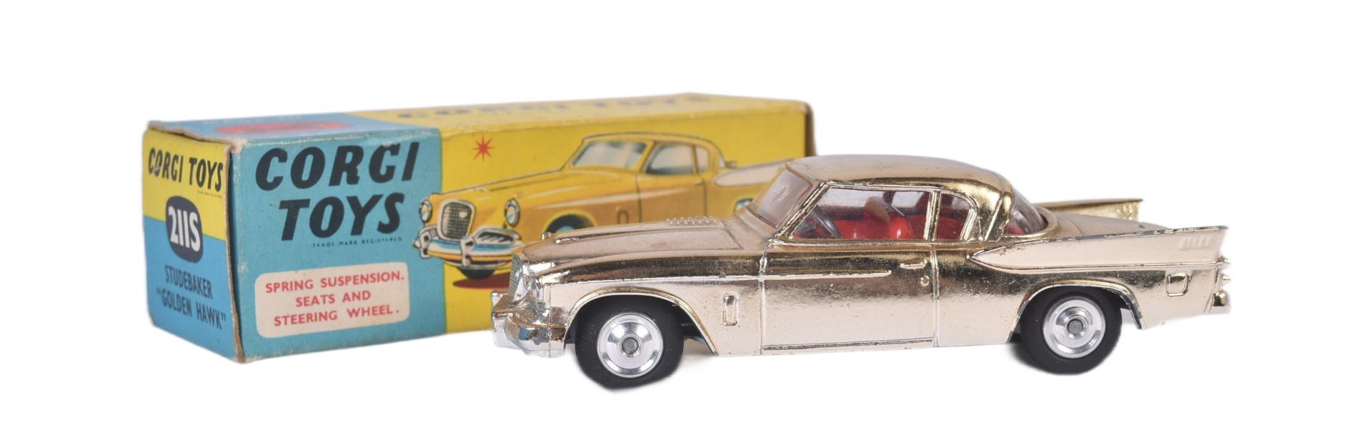 VINTAGE CORGI TOYS DIECAST MODEL NO 211S STUDEBAKER ' GOLDEN HAWK '