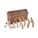 19TH CENTURY PRISONER OF WAR HAND CARVED NOAHS ARK