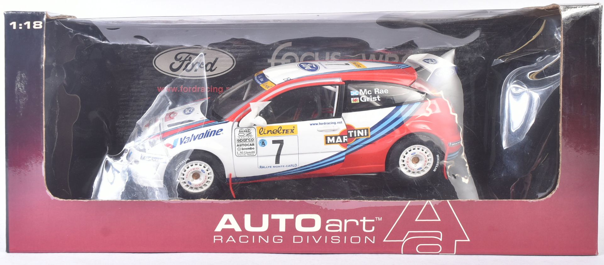 AUTO ART 1/18 SCALE DIECAST FORD FOCUS WRC