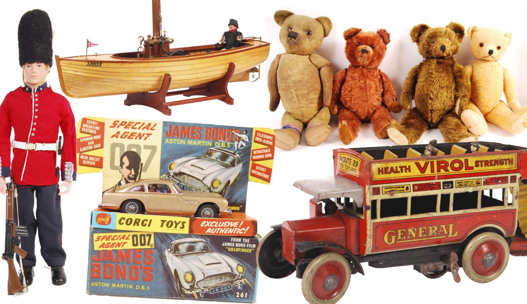 Toy Auction Day One - Dinky, Corgi, Model Railway, Bears, Dolls & Harrop Figures