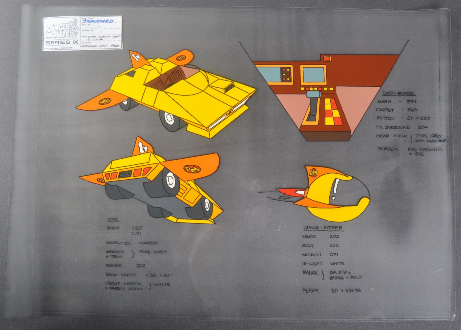 DANGER MOUSE (1981) – COSGROVE HALL FILMS – PRODUCTION USED ARTWORK