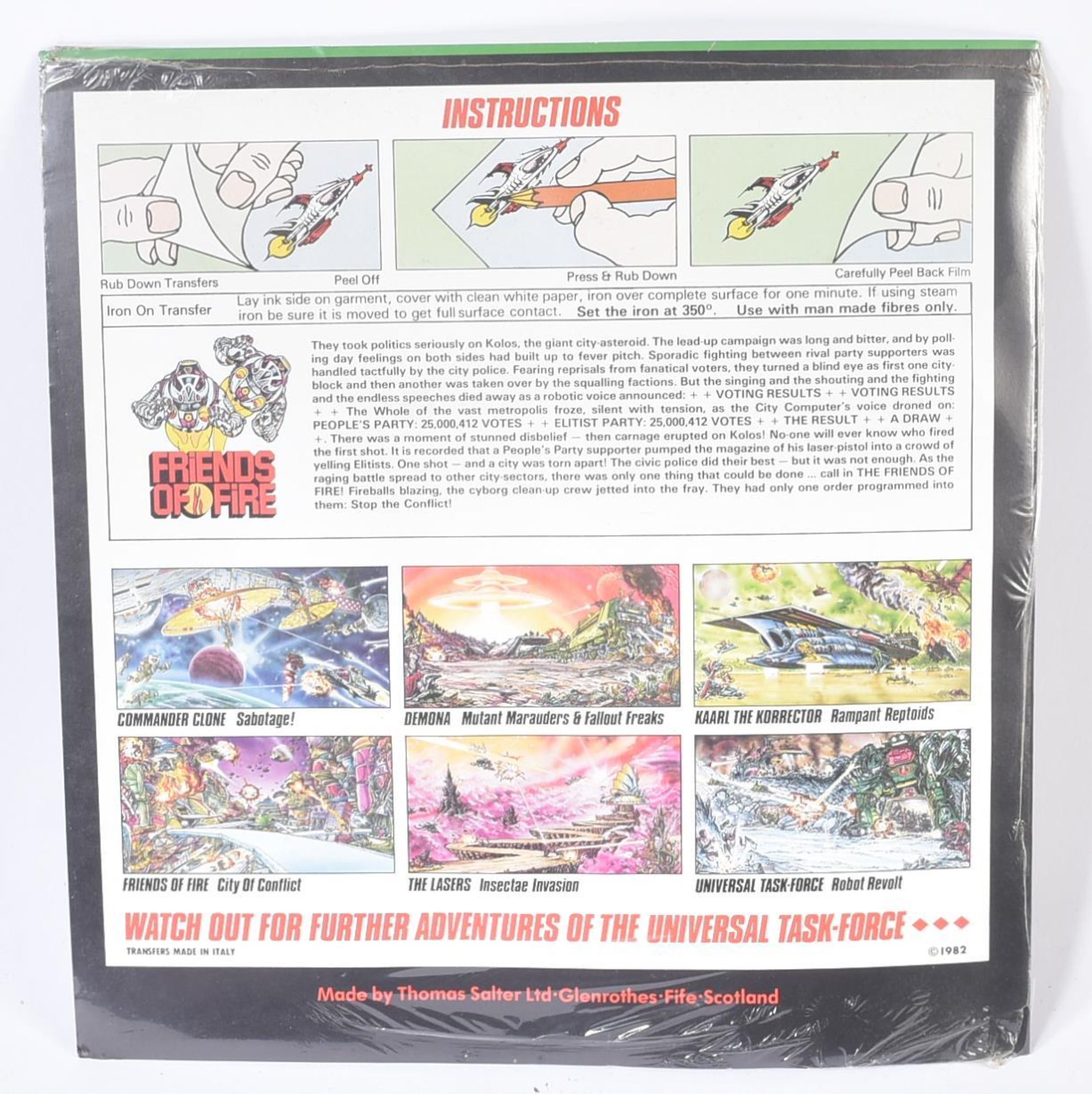 UNIVERSAL TASK FORCE - LETRESET ACTION TRANSFERS - FACTORY SEALED - Image 5 of 5