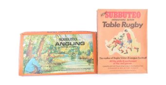 TWO VINTAGE SUBBUTEO TABLE TOP GAMES - ANGLING & RUGBY