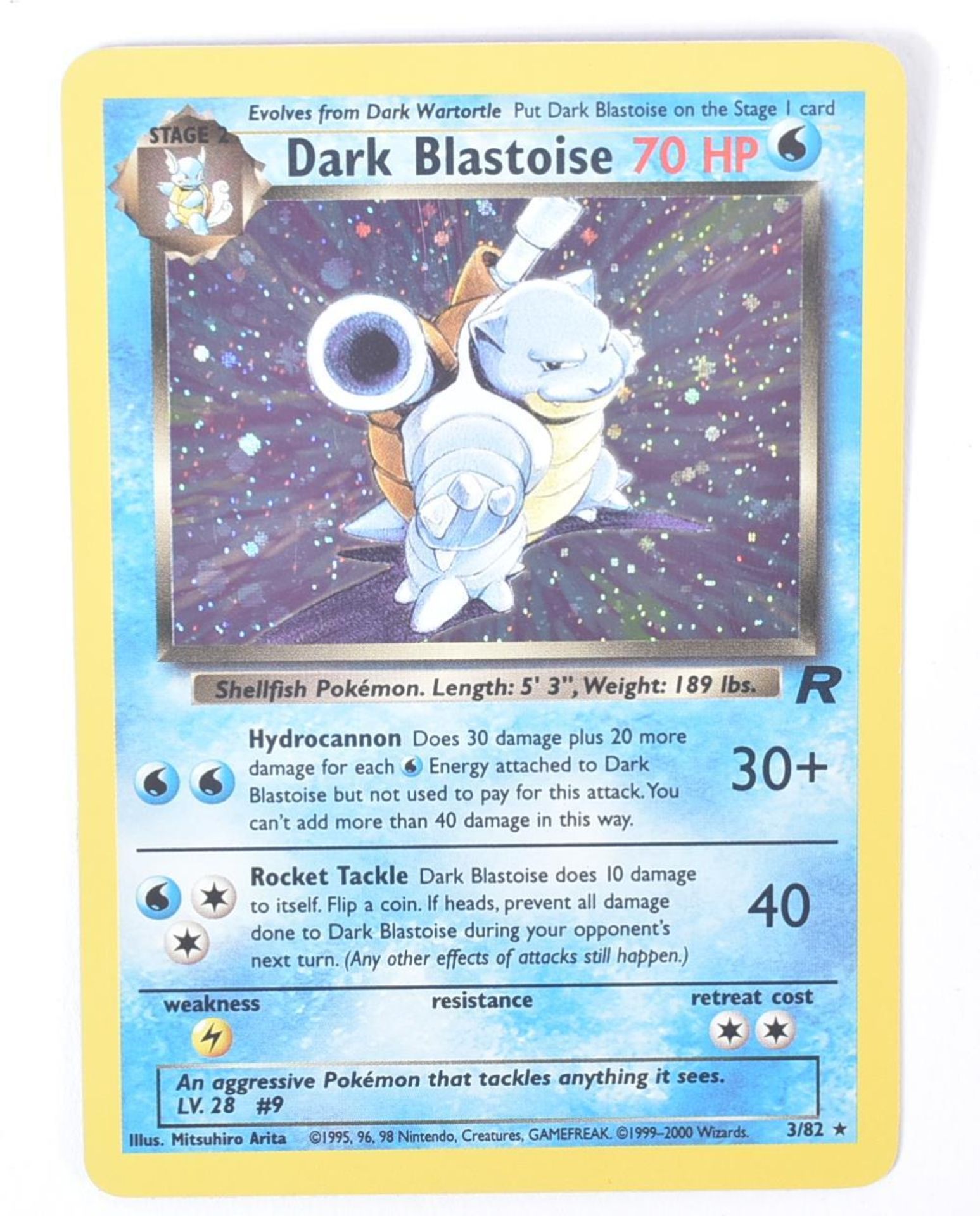 POKEMON - WOTC TEAM ROCKET DARK BLASTOISE CARD