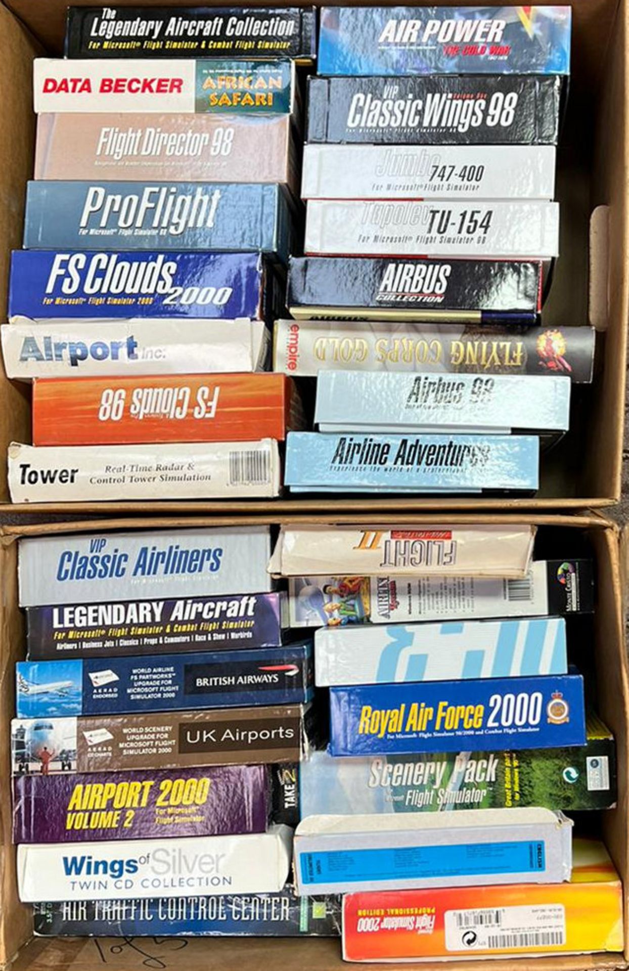 RETRO GAMING - COLLECTION OF BIG BOX PC FLIGHT SIMULATOR GAMES