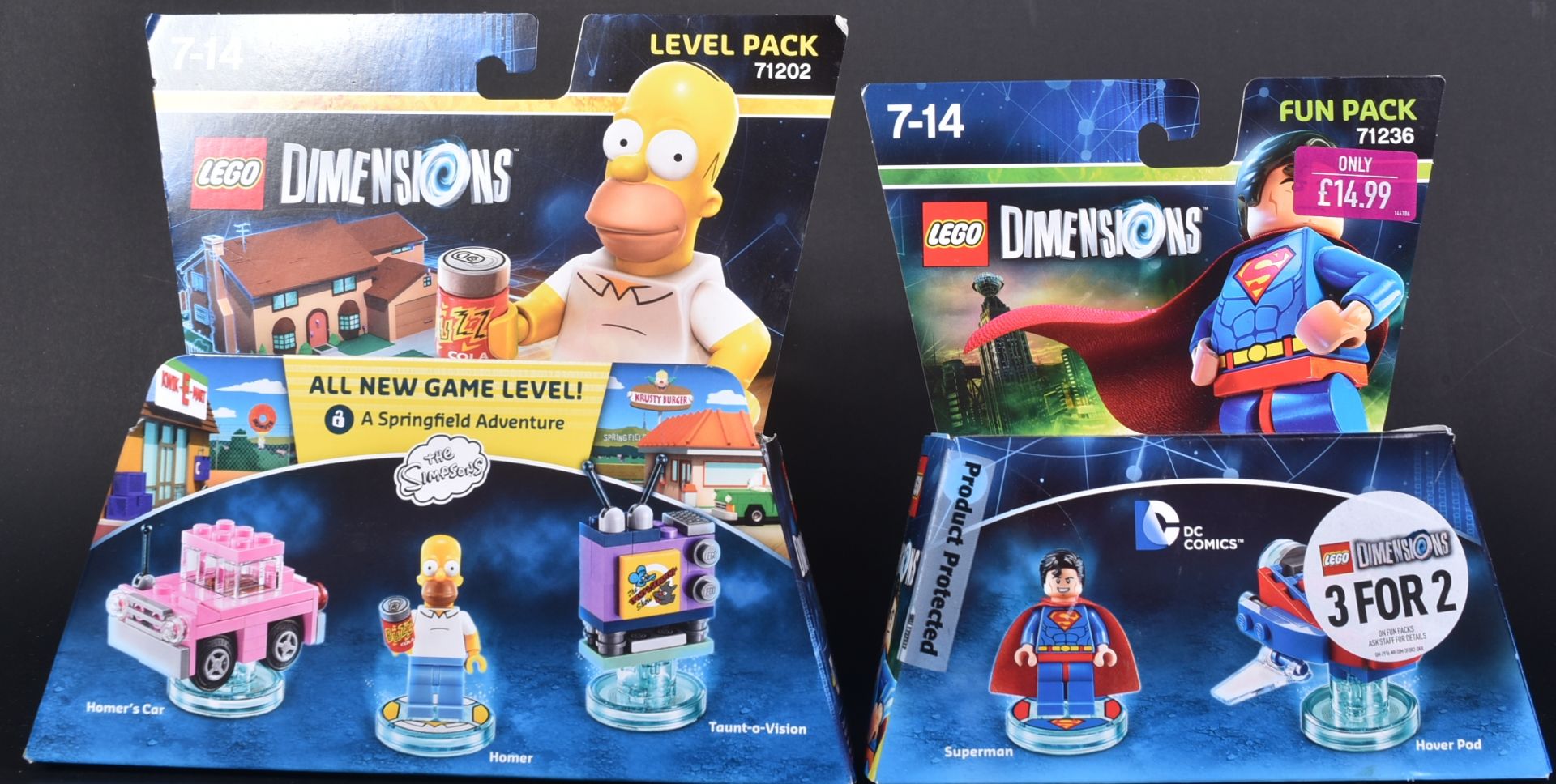 LEGO SETS - LEGO DIMENSIONS - A SPRINGFIELD ADVENTURE AND SUPERMAN FUN PACK