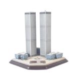 DANBURY MINT TWIN TOWERS COMMEMORATIVE WORLD TRADE CENTRE MODEL