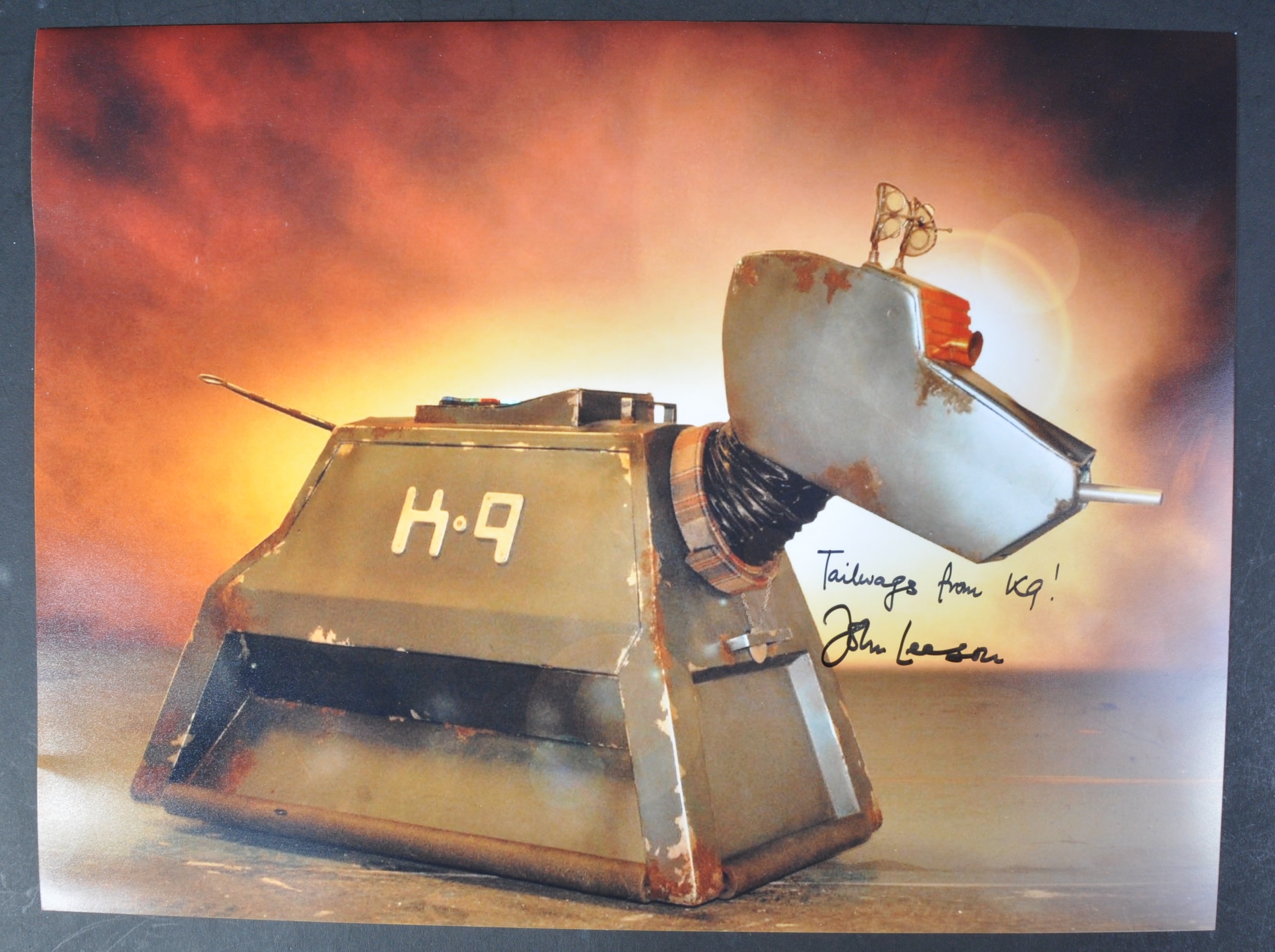 DOCTOR WHO – K9 – JOHN LEESON AUTOGRAPHED 16X12" PHOTOGRAPH