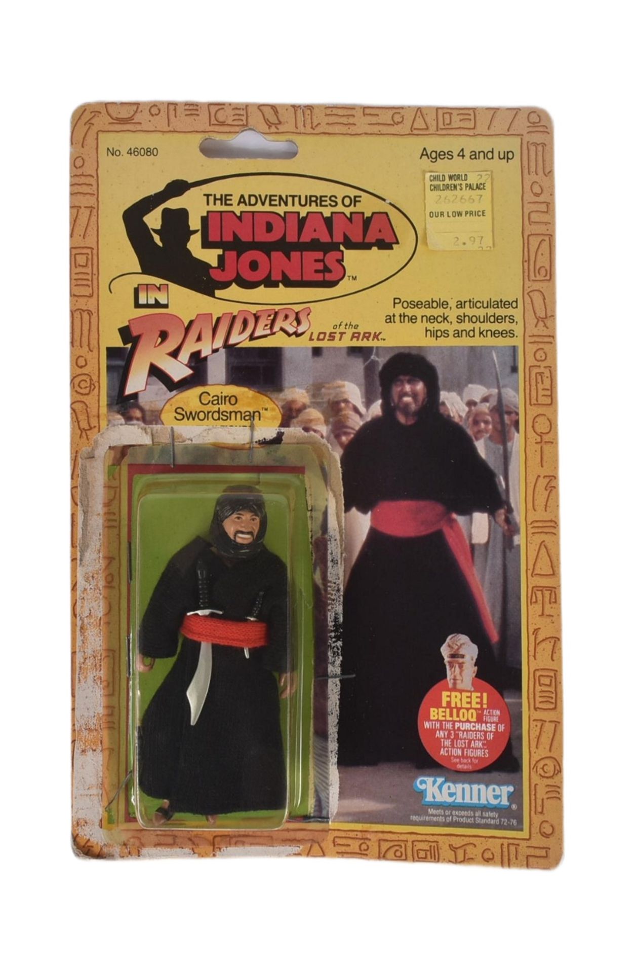 INDIANA JONES - KENNER - CAIRO SWORDSMAN CARDED ACTION FIGURE