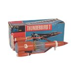 TWO VINTAGE JR21 ROSENTHAL THUNDERBIRDS FRICTION MOTOR MODELS