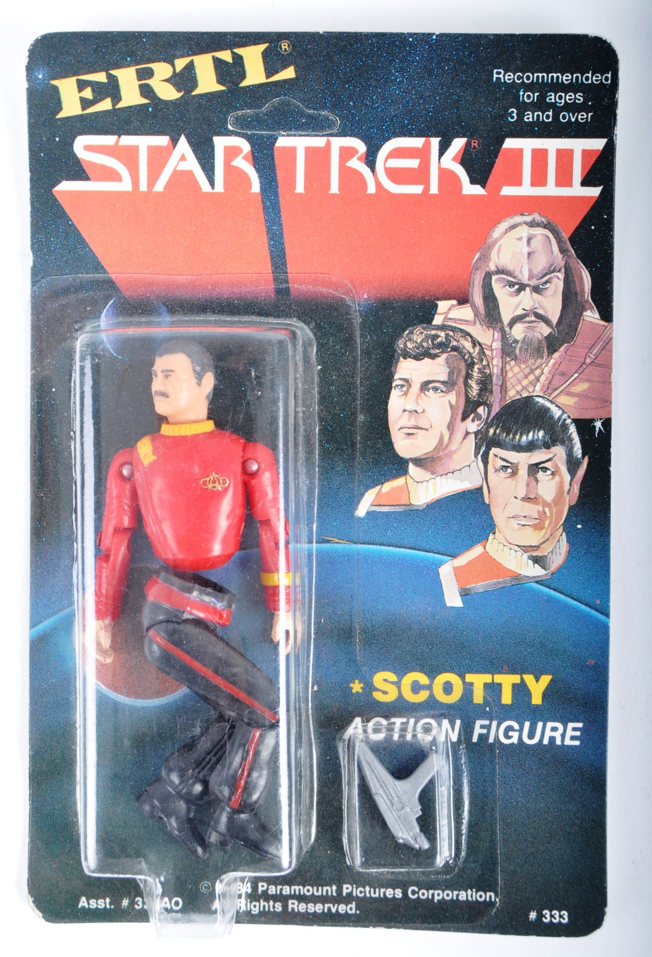 VINTAGE ERTL STAR TREK III SCOTTY ACTION FIGURE