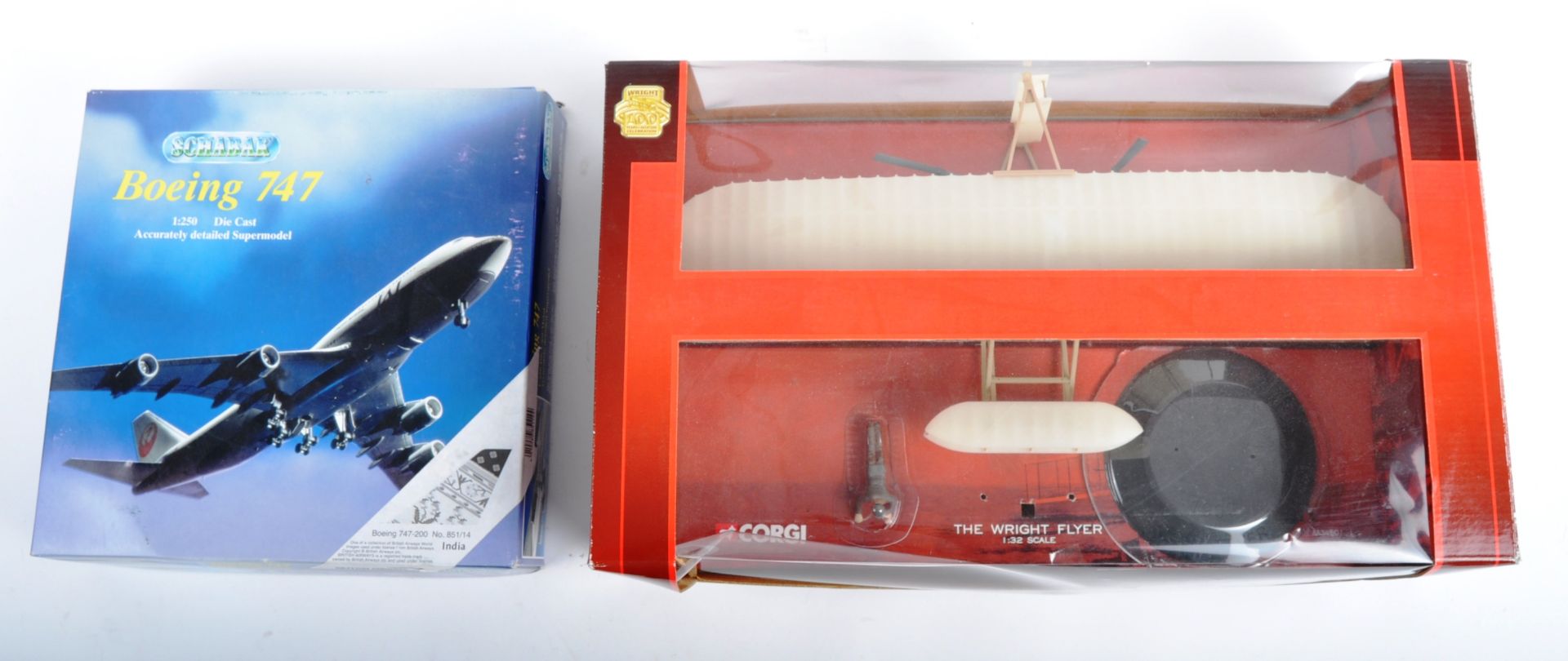 CORGI WRIGHT FLYER & SCHBAK BOEING 747 MODEL PLANES