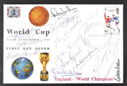 WORLD CUP 1966 - TEAM AUTOGRAPHED FIRST DAY COVER