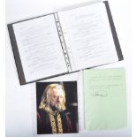 COLLECTION OF BERNARD HILL - LOTR - ORIGINAL PRODUCTION SCRIPT