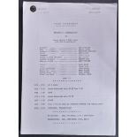 THE GOODIES (BBC 1970-1982) – ORIGINAL CAMERA SCRIPT