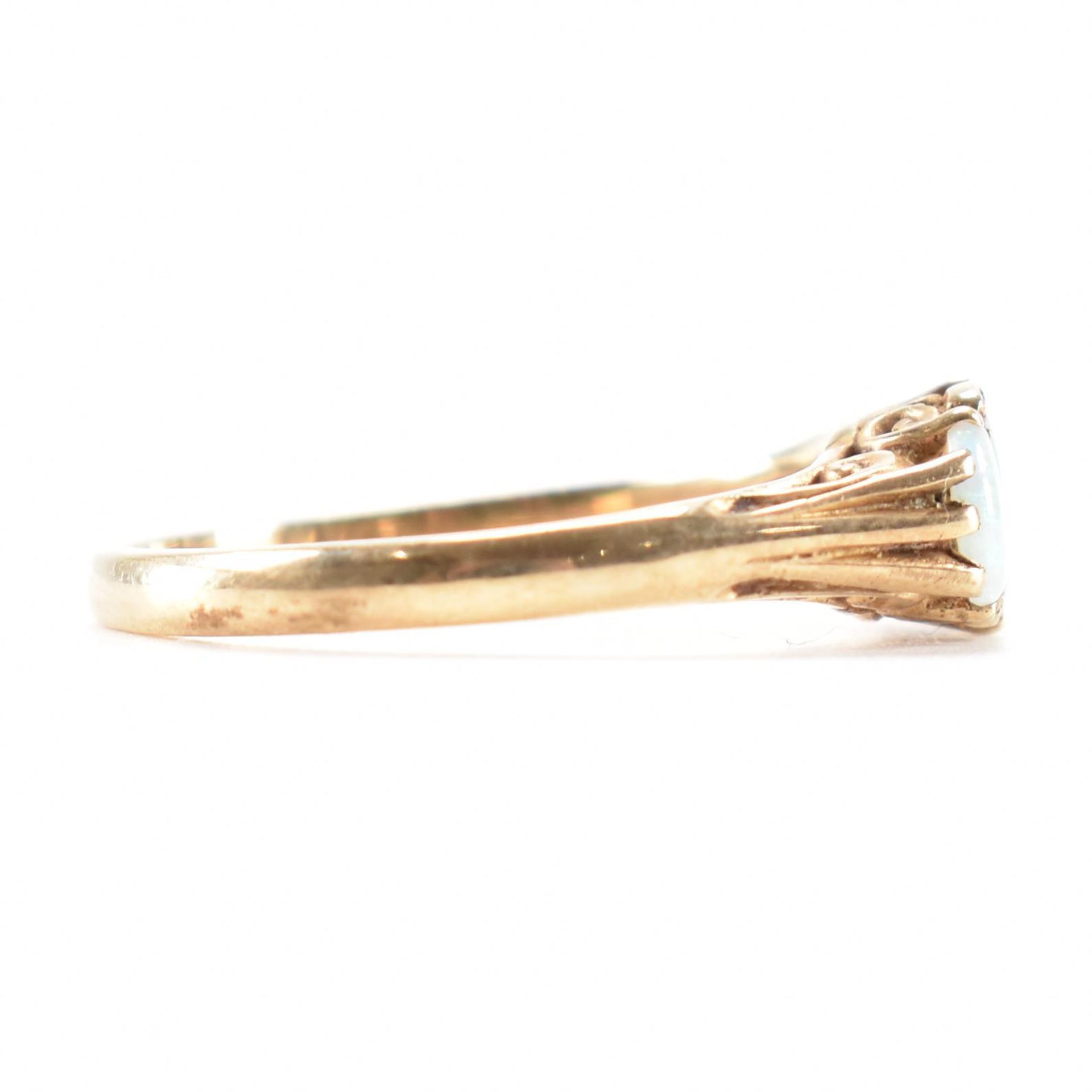 HALLMARKED 9CT GOLD OPAL & DIAMOND RING - Image 5 of 10