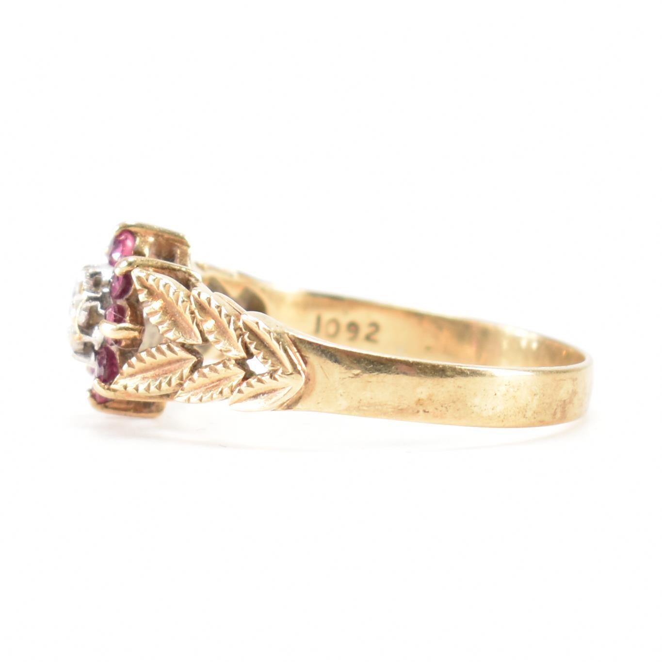 HALLMARKED 9CT GOLD RUBY & DIAMOND RING - Image 2 of 8