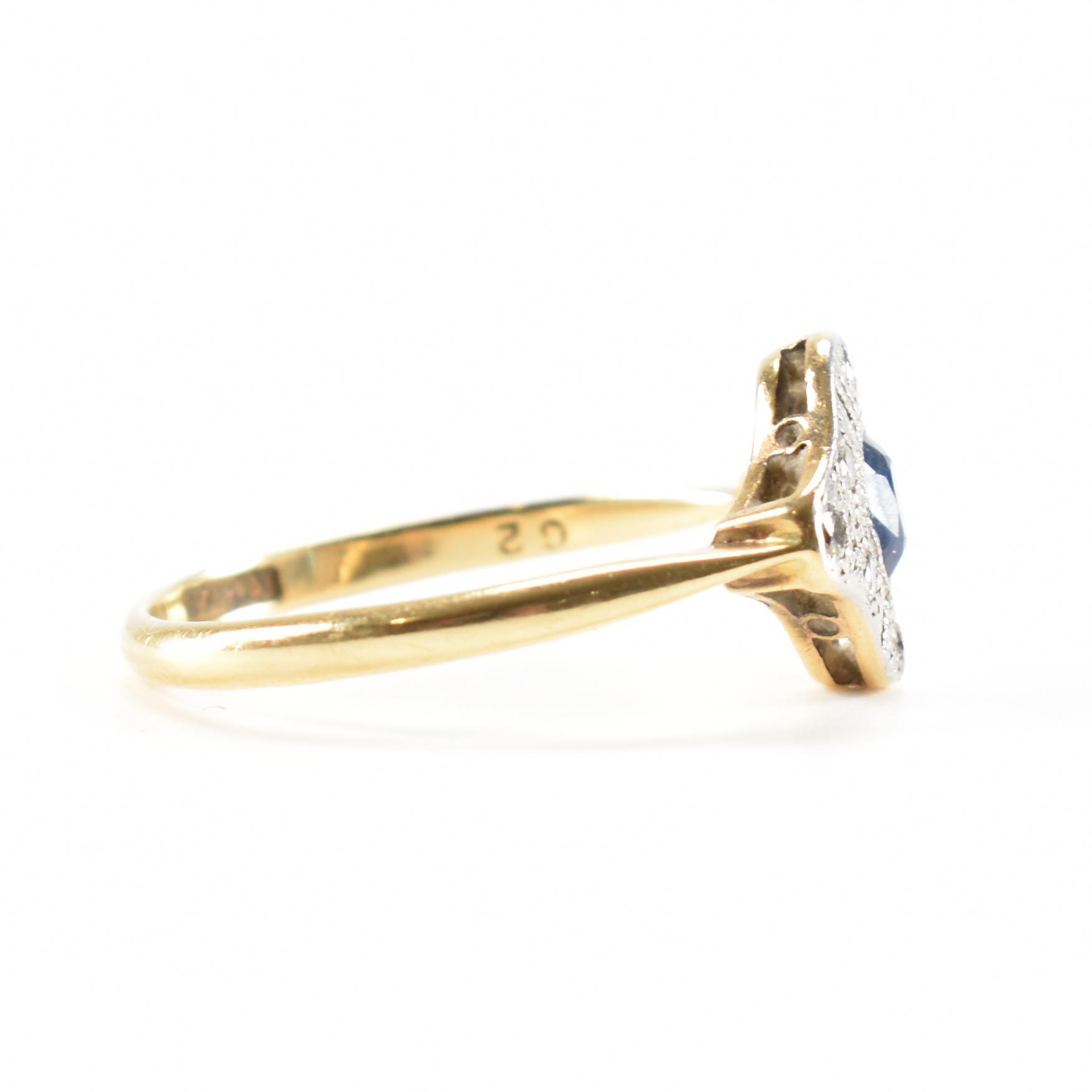 1920s 18CT GOLD PLATINUM DIAMOND & SAPPHIRE RING - Image 5 of 10