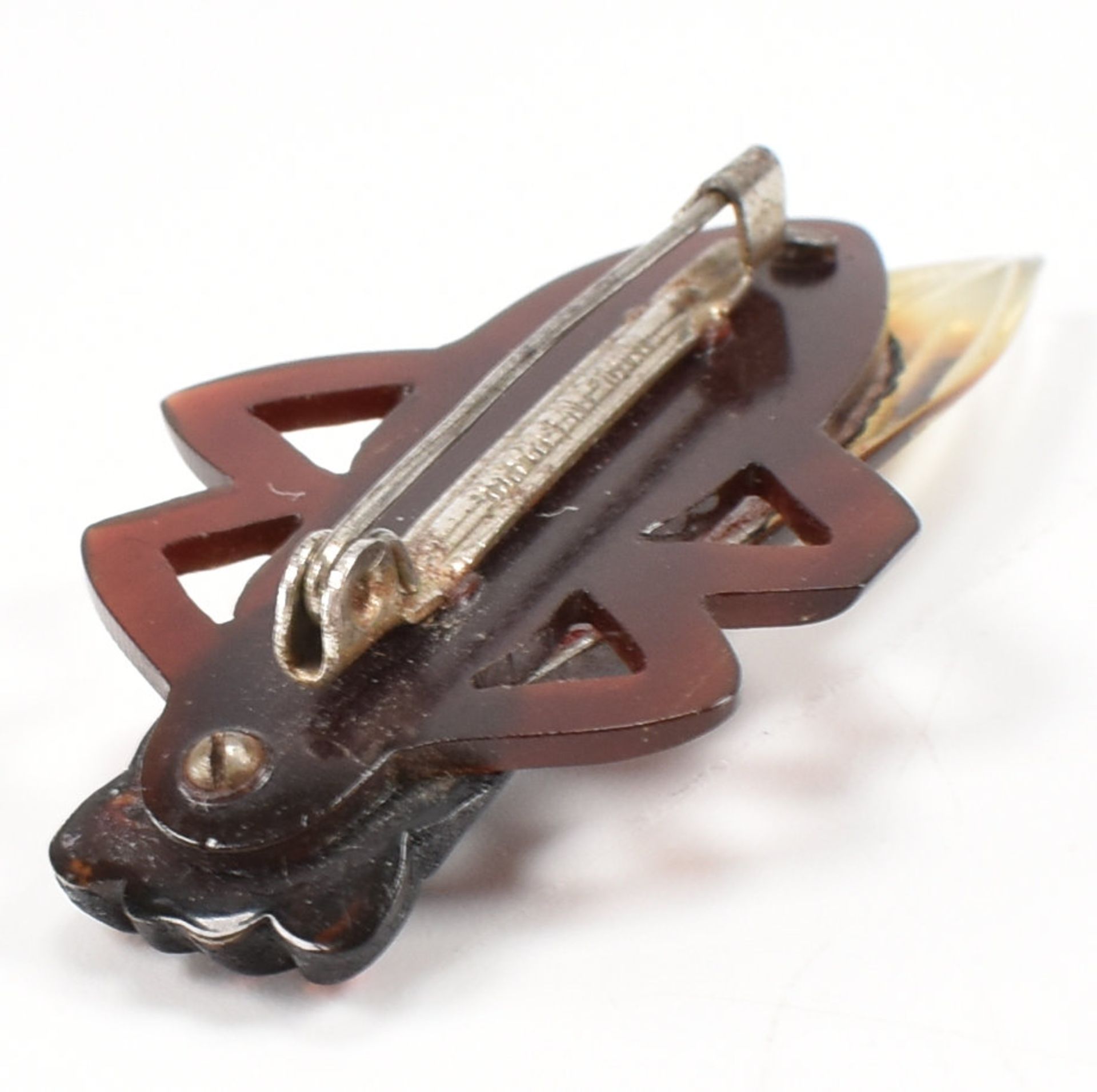 ART DECO EARLY PLASTIC CICADA BUG BROOCH - Image 5 of 7