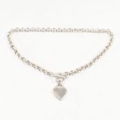 SILVER HEART TOGGLE NECKLACE