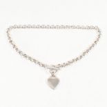 SILVER HEART TOGGLE NECKLACE