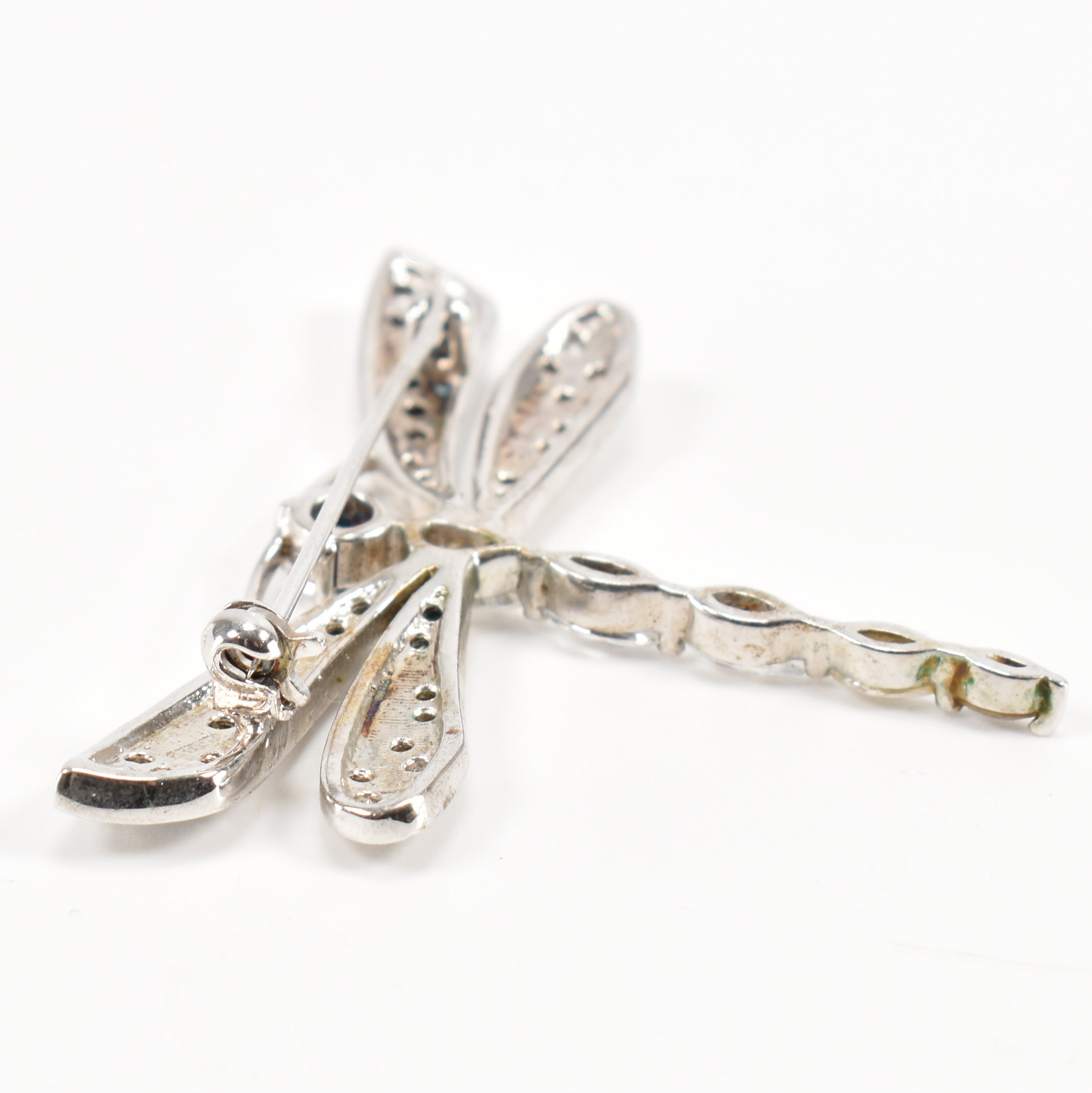 925 SILVER STONE SET DRAGONFLY BROOCH - Image 3 of 6