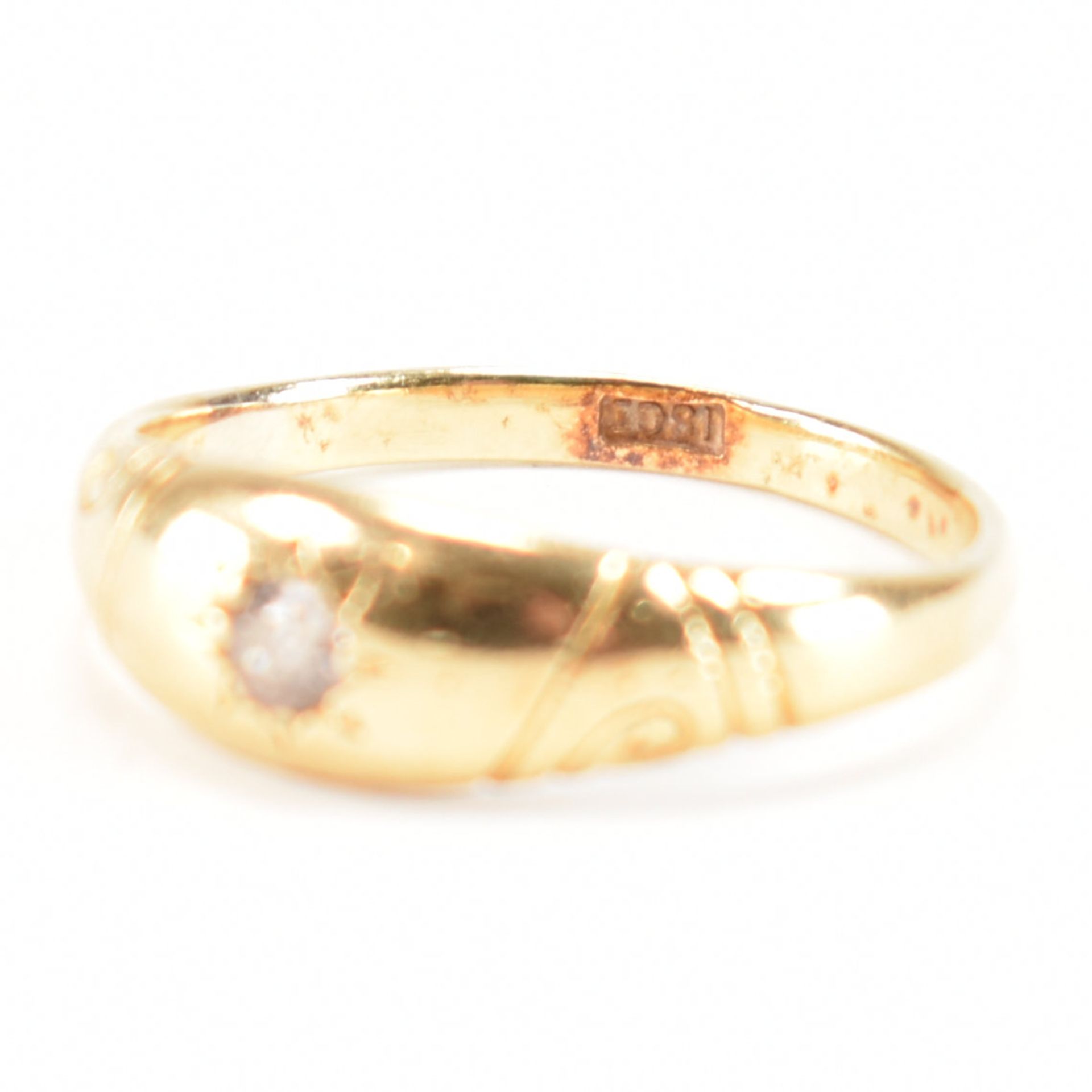 VINTAGE 18CT GOLD & DIAMOND SOLITAIRE DOME RING - Image 7 of 8