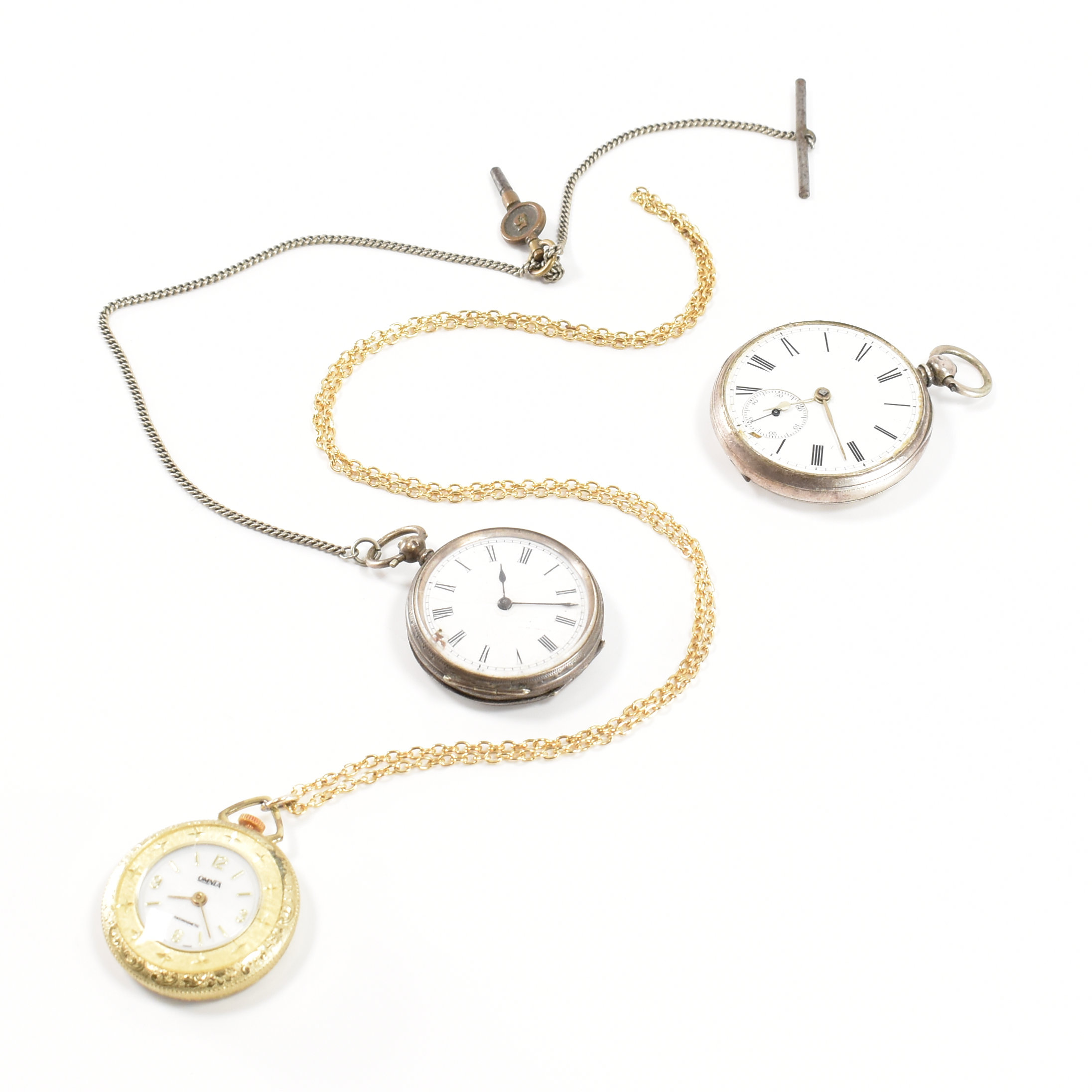 GROUP OF THREE POCKET WATCHES